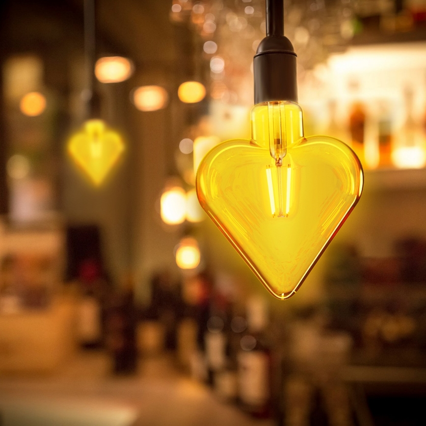 LED glödlampa FILAMENT E27/4W/230V 1800K hjärta - Aigostar