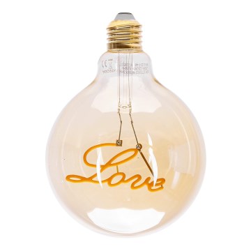 LED glödlampa FILAMENT E27/4W/230V 1800K kärlek - Aigostar