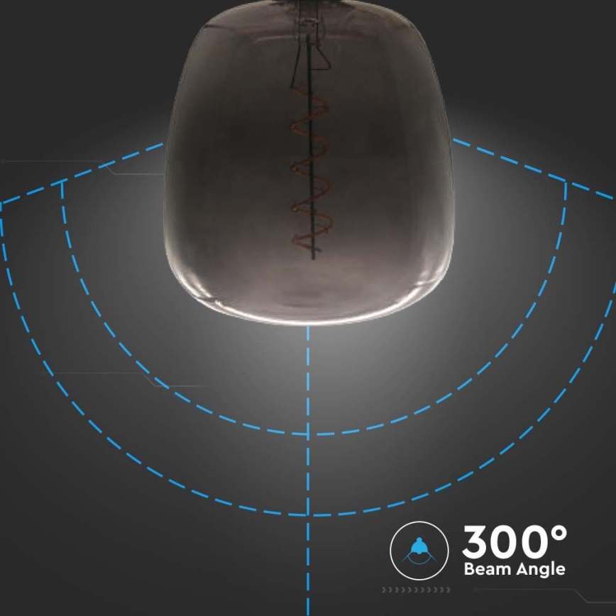 LED glödlampa FILAMENT E27/4W/230V svart