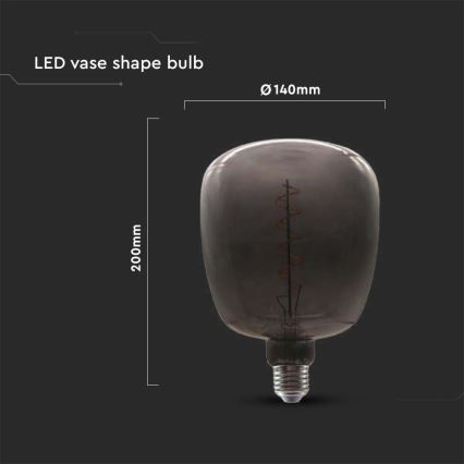 LED glödlampa FILAMENT E27/4W/230V svart