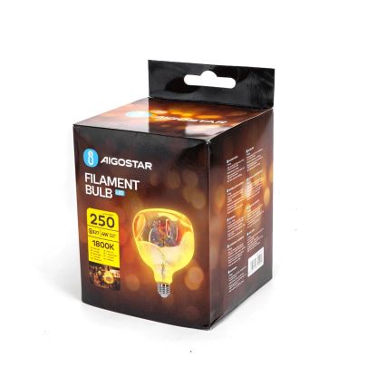 LED glödlampa FILAMENT G125 E27/4W/230V 1800K - Aigostar