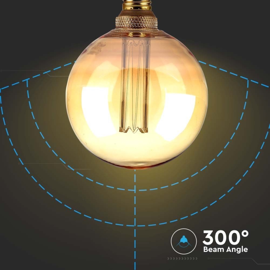 LED glödlampa FILAMENT G125 E27/4W/230V 1800K Art Edition