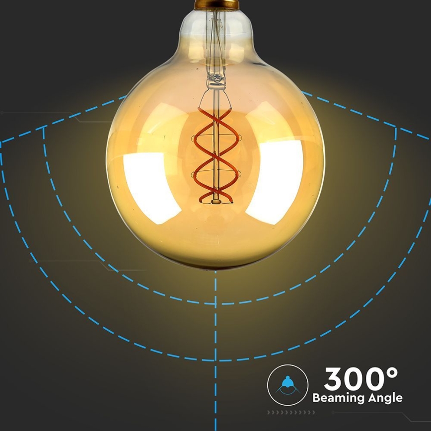 LED glödlampa FILAMENT G125 E27/5W/230V 1800K