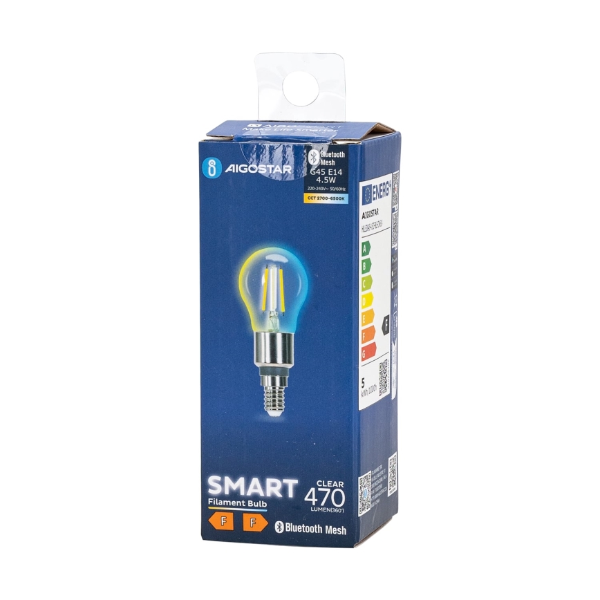 LED Ljusreglerad glödlampa FILAMENT MESH Smart G45 E14/4,5W/230V 2700-6500K - Aigostar