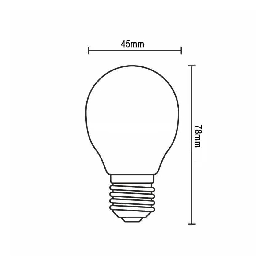 LED glödlampa FILAMENT G45 E14/4W/230V 4000K