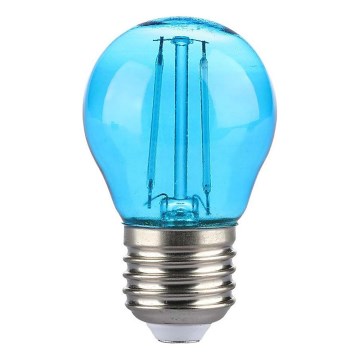 LED glödlampa FILAMENT G45 E27/2W/230V blå