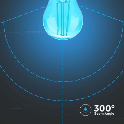 LED glödlampa FILAMENT G45 E27/2W/230V blå