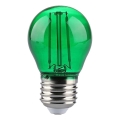 LED glödlampa FILAMENT G45 E27/2W/230V grön