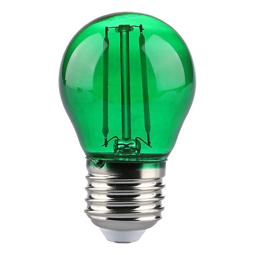 LED glödlampa FILAMENT G45 E27/2W/230V grön