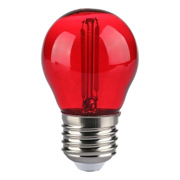 LED glödlampa FILAMENT G45 E27/2W/230V röd