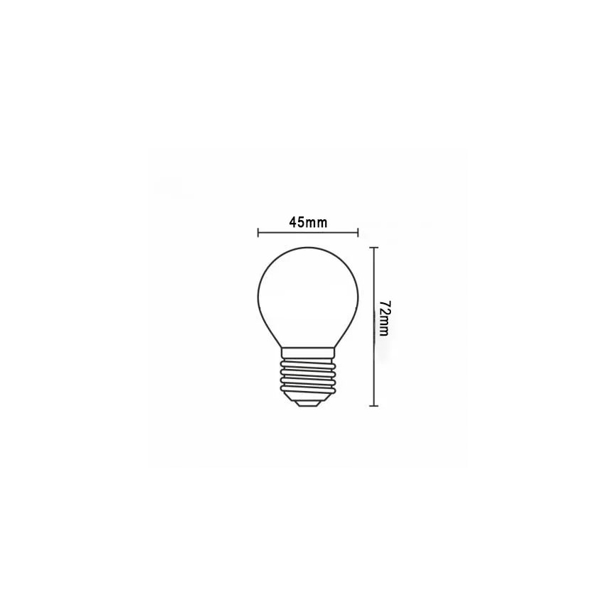 LED glödlampa FILAMENT G45 E27/4W/230V 3000K