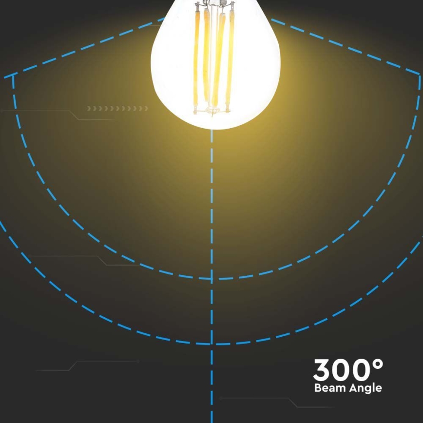 LED glödlampa FILAMENT G45 E27/6W/230V 4000K