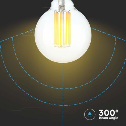 LED glödlampa FILAMENT G95 E27/6W/230V 3000K