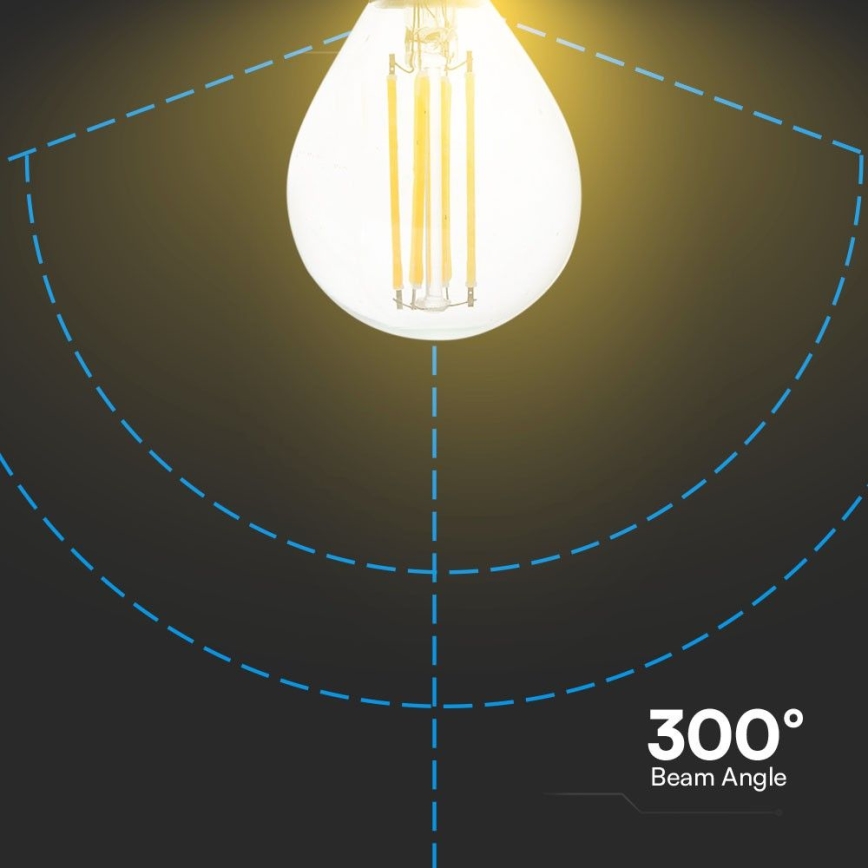 LED glödlampa FILAMENT P45 E14/6W/230V 4000K