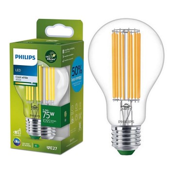 LED glödlampa FILAMENT Philips A70 E27/5,2W/230V 4000K