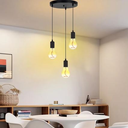 LED glödlampa FILAMENT SHAPE A60 E27/4W/230V 1800K gul