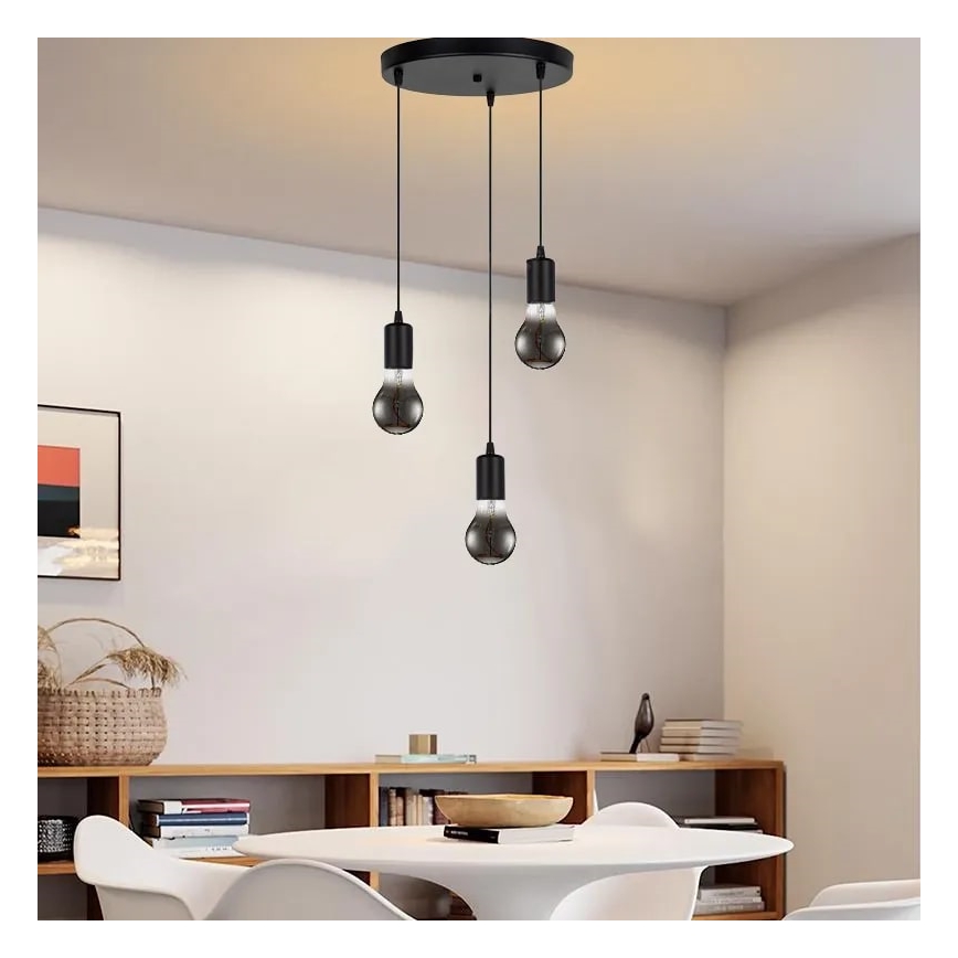 LED glödlampa FILAMENT SHAPE A60 E27/4W/230V 1800K rökig