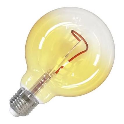 LED glödlampa FILAMENT SHAPE G95 E27/4W/230V 1800K gul