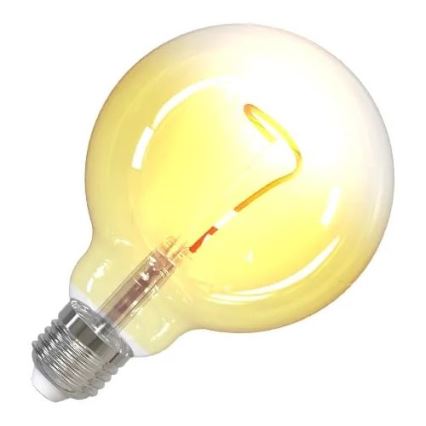 LED glödlampa FILAMENT SHAPE G95 E27/4W/230V 1800K gul