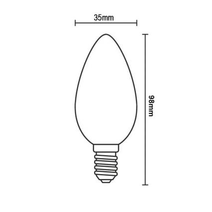 LED glödlampa FILAMENT SLIM VINTAGE C35 E14/4,5W/230V 1800K