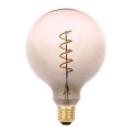 LED glödlampa FILAMENT SPIRAL G125 E27/4W/230V 2000K grå/rosa
