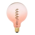 LED glödlampa FILAMENT SPIRAL G125 E27/4W/230V 2000K rosa