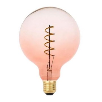 LED glödlampa FILAMENT SPIRAL G125 E27/4W/230V 2000K rosa