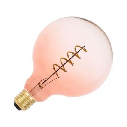 LED glödlampa FILAMENT SPIRAL G125 E27/4W/230V 2000K rosa