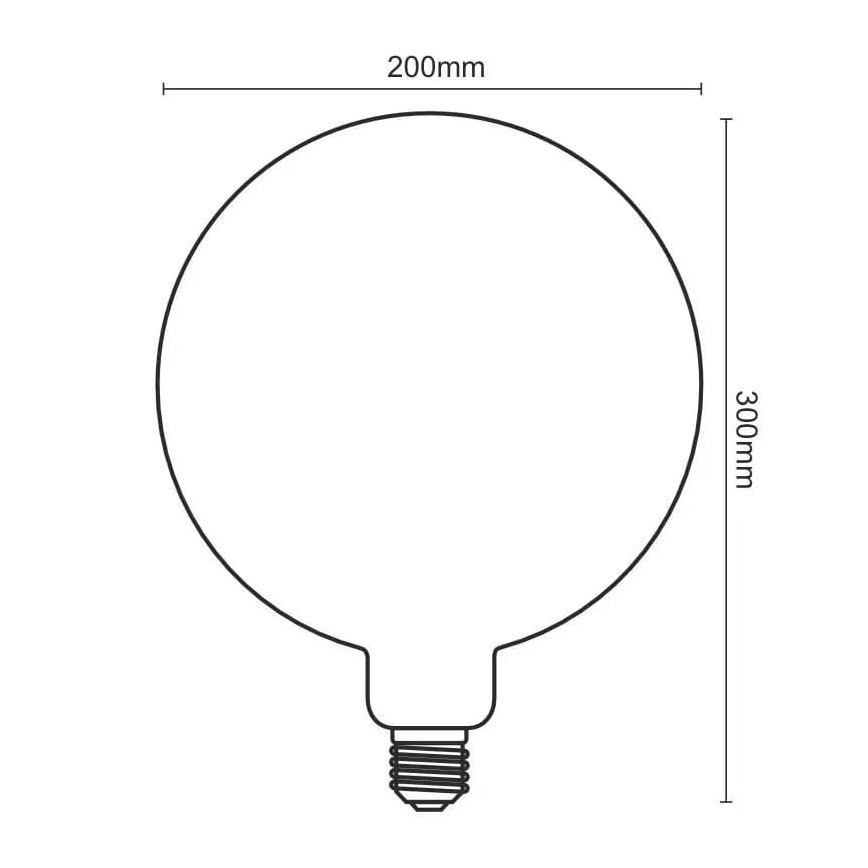 LED glödlampa FILAMENT SPIRAL VINTAGE G200 E27/4W/230V 2000K