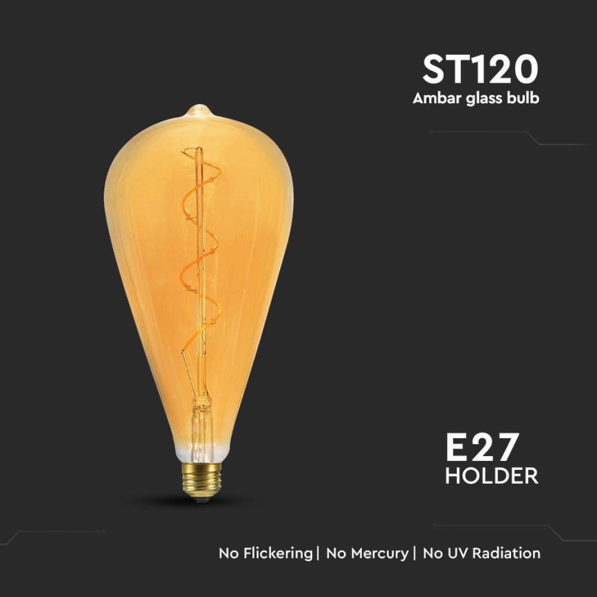LED glödlampa FILAMENT ST120 E27/4W/230V 2700K