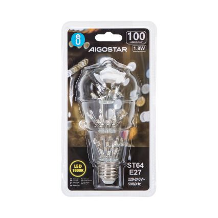 LED glödlampa FILAMENT ST64 E27/1,8W/230V 1800K - Aigostar