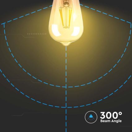 LED glödlampa FILAMENT ST64 E27/4W/230V 2200K