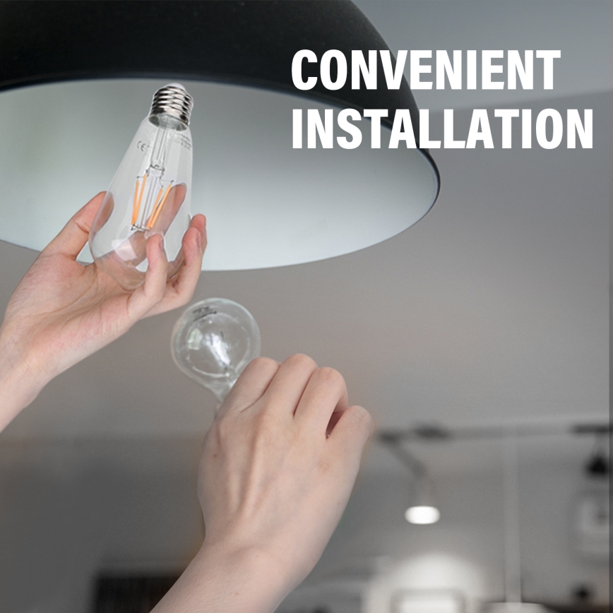 LED glödlampa FILAMENT ST64 E27/4W/230V 2700K - Aigostar