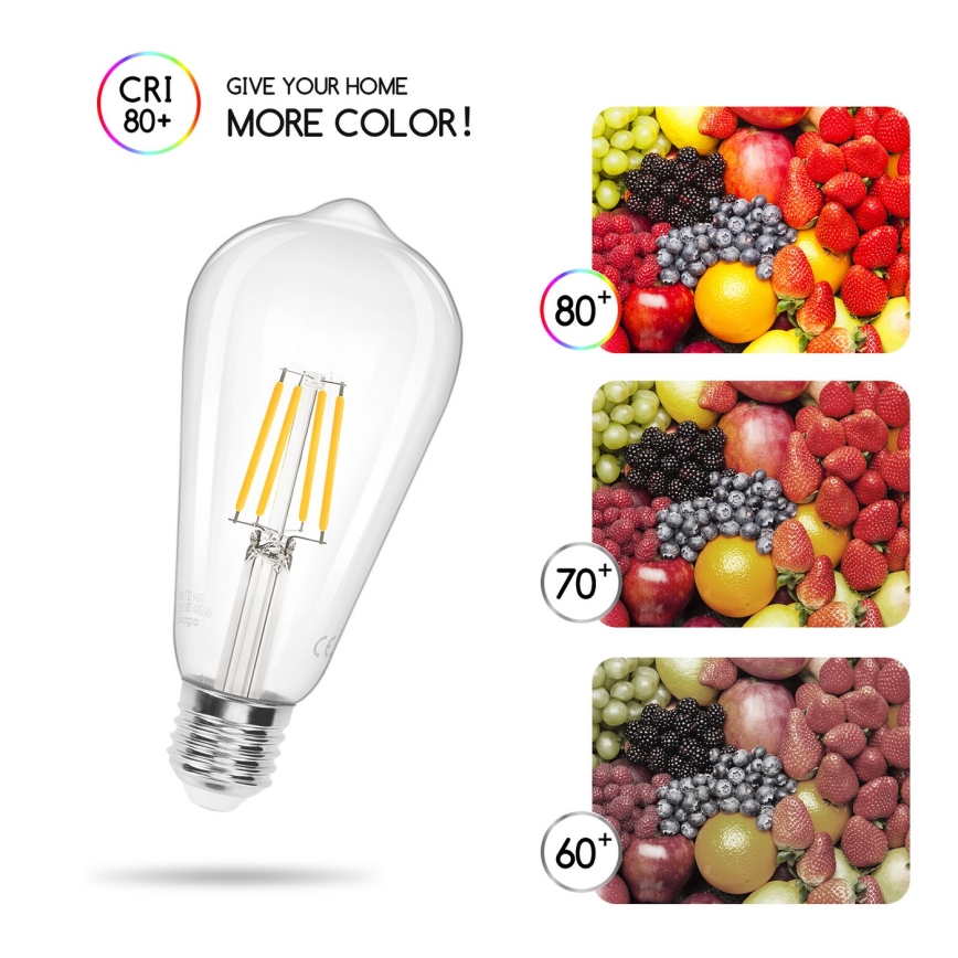 LED glödlampa FILAMENT ST64 E27/4W/230V 2700K - Aigostar