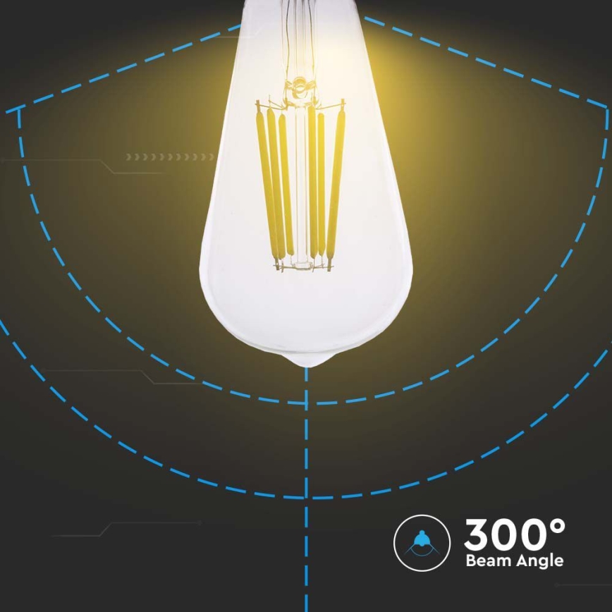 LED glödlampa FILAMENT ST64 E27/4W/230V 3000K