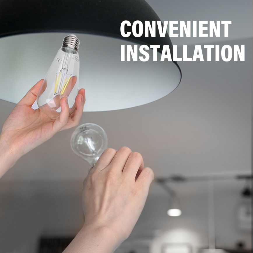 LED glödlampa FILAMENT ST64 E27/4W/230V 6500K - Aigostar