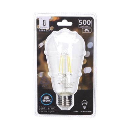 LED glödlampa FILAMENT ST64 E27/4W/230V 6500K - Aigostar