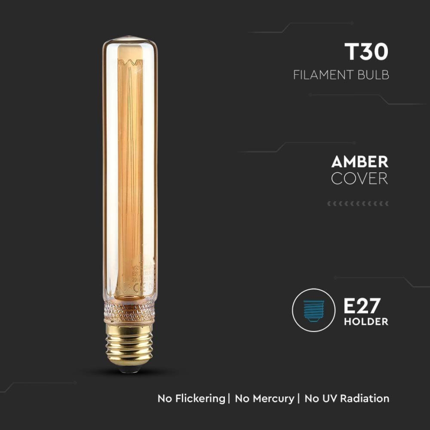 LED glödlampa FILAMENT T30 E27/2W/230V 1800K Art Edition