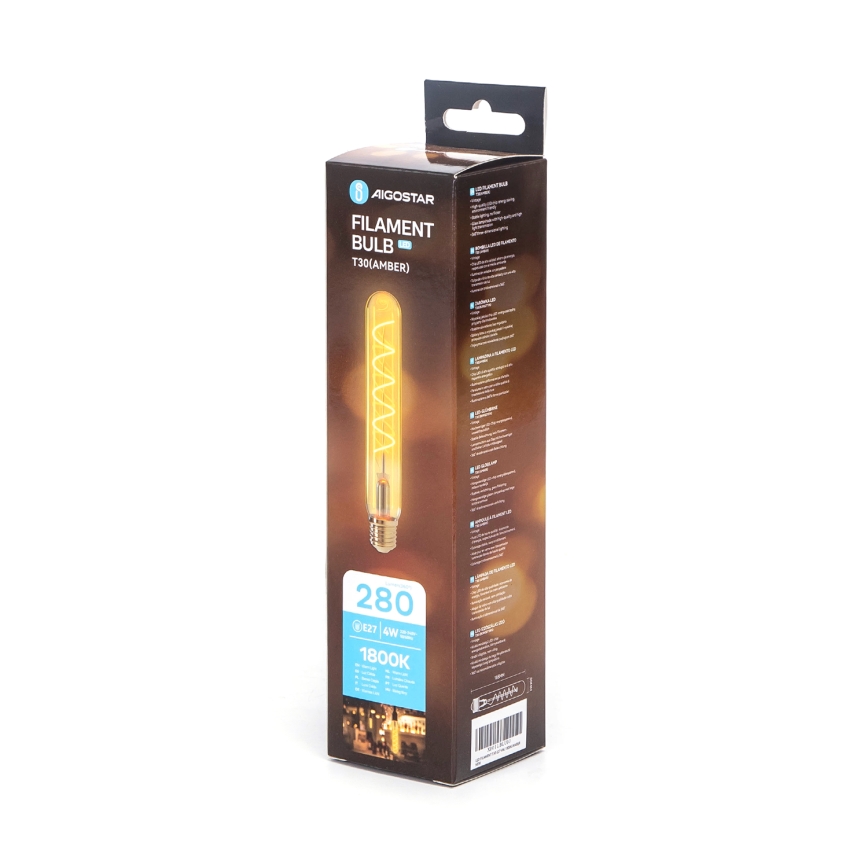 LED glödlampa FILAMENT T30 E27/4W/230V 1800K - Aigostar