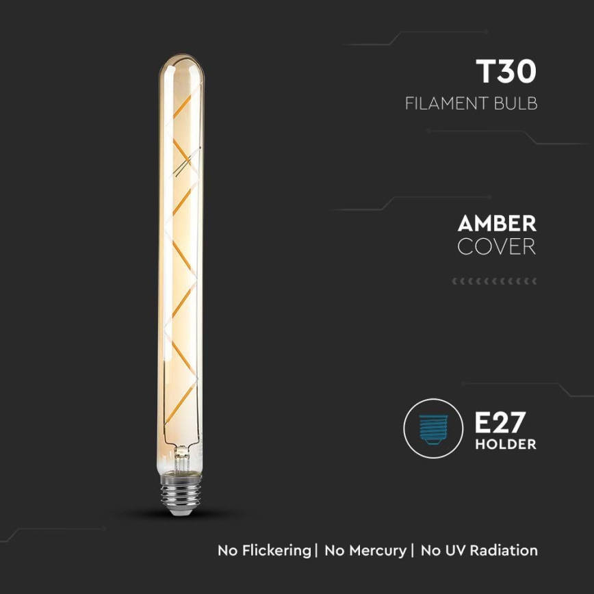LED glödlampa FILAMENT T30 E27/7W/230V 2200K