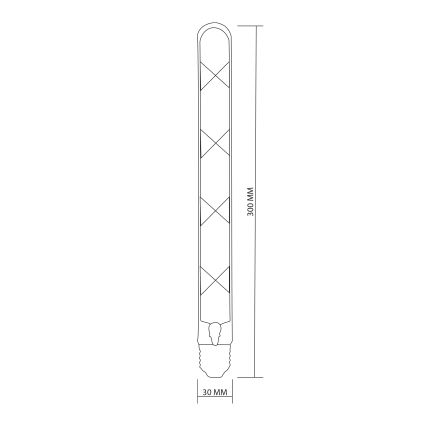 LED glödlampa FILAMENT VINTAGE LED T30 E27/4,5W/230V 2700K