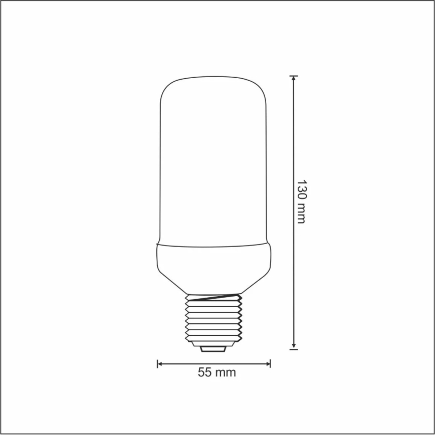 LED glödlampa FLAME T60 E27/3W/230V 1400K