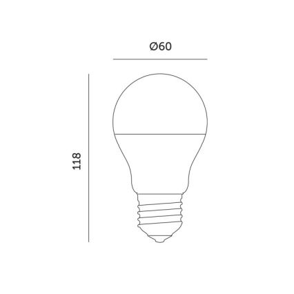 LED Glödlampa för växttillväxt PLANTY E27/11W/230V 1200K vit