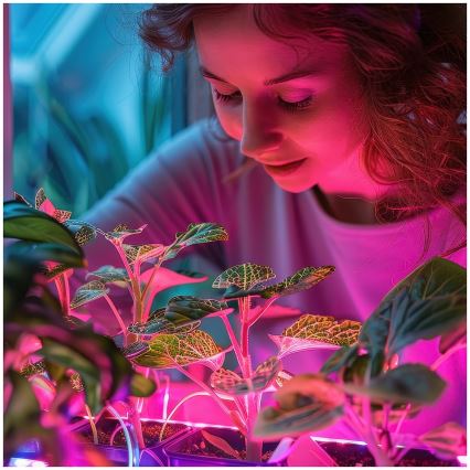LED Glödlampa för växttillväxt PLANTY E27/24W/230V 1200K