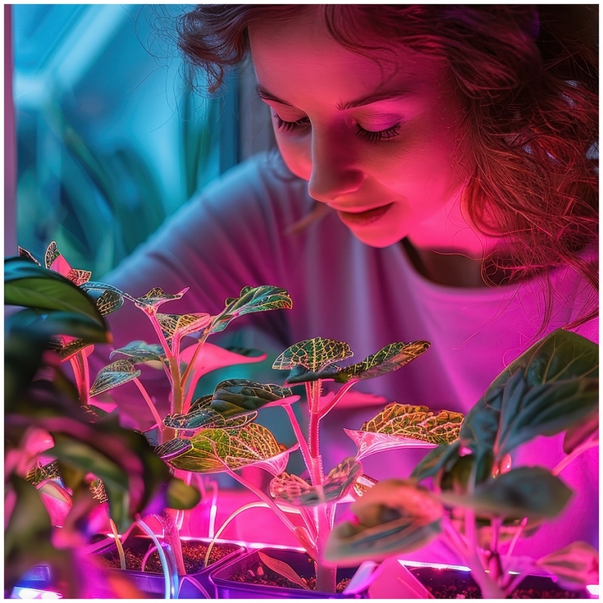 LED Glödlampa för växttillväxt PLANTY E27/24W/230V 1200K