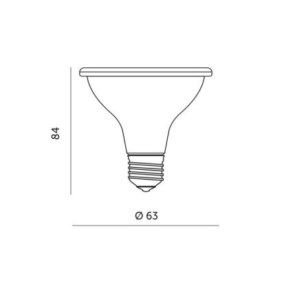 LED Glödlampa för växttillväxt PLANTY E27/7W/230V 1200K svart