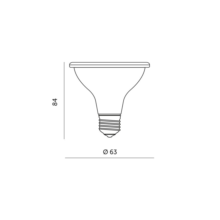 LED Glödlampa för växttillväxt PLANTY E27/7W/230V 1200K svart