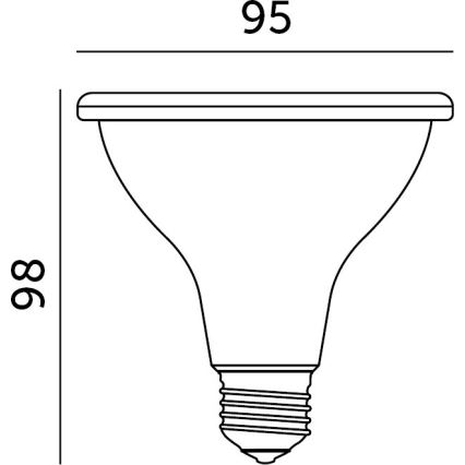 LED Glödlampa för växttillväxt PLANTY E27/9W/230V 1200K vit