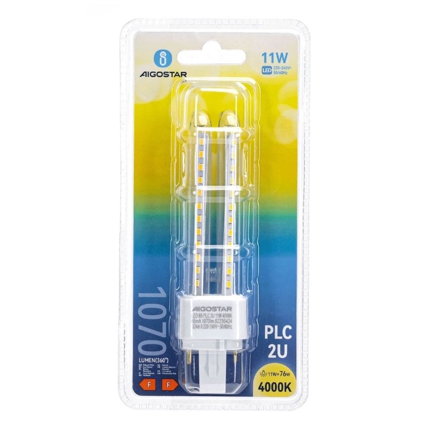 LED glödlampa G24D-3/11W/230V 4000K - Aigostar