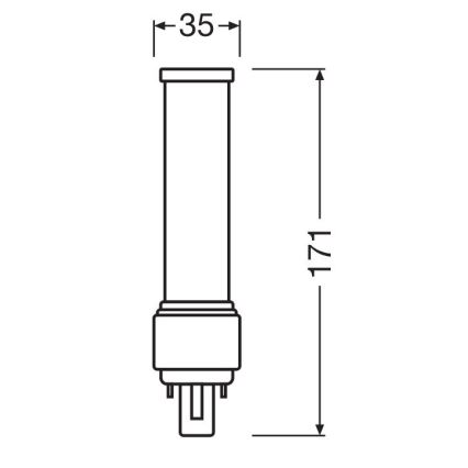 LED glödlampa G24d-3/9W/230V 3000K - Osram